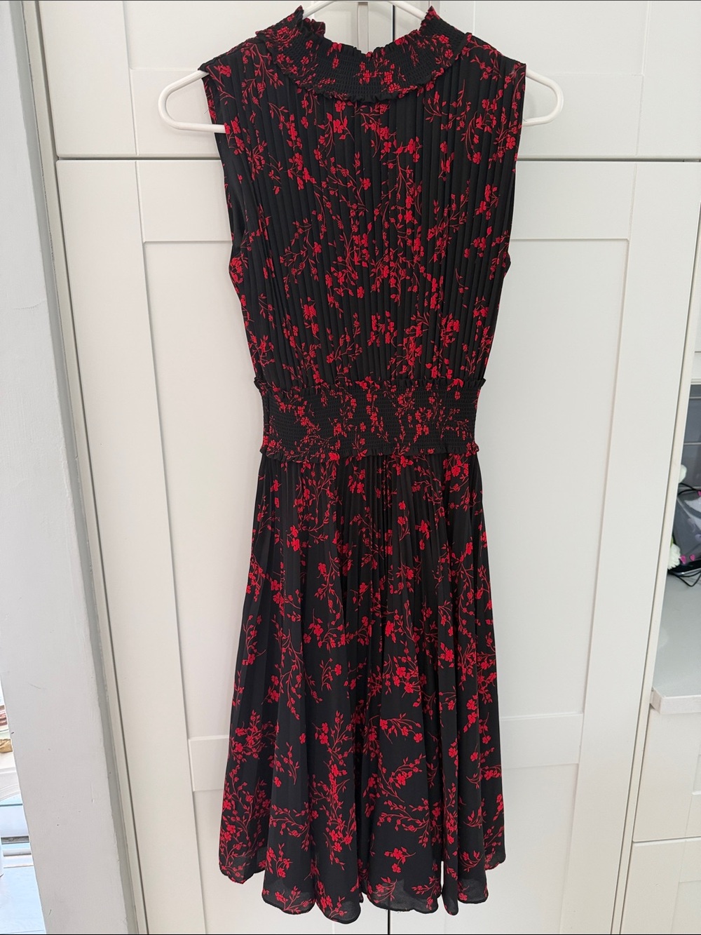 Nanette Lepore Black Dress with Red Floral Print
